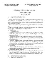 Kiểm tra 1 tiết năm học 2015  2016 môn lịch sử lớp 8 thời gian 45 phút